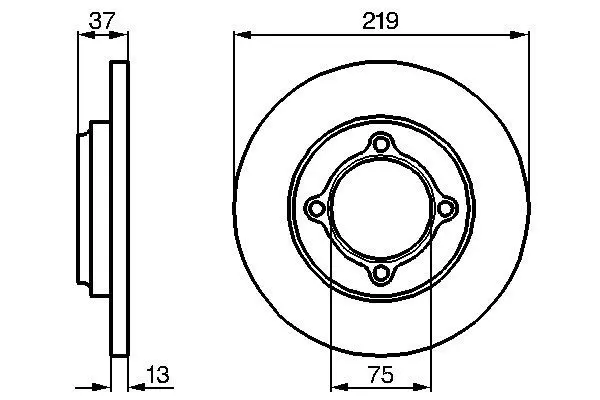 BOSCH 0986478429 Brake disc