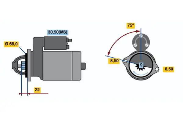 BOSCH 0001107402 Starter