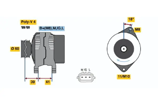 0 986 045 811 Alternator