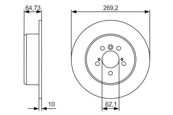 Bosch 0986479R00 0 986 479 R00 диск тормозной