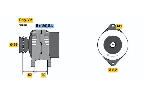 BOSCH 0986042961 Alternator