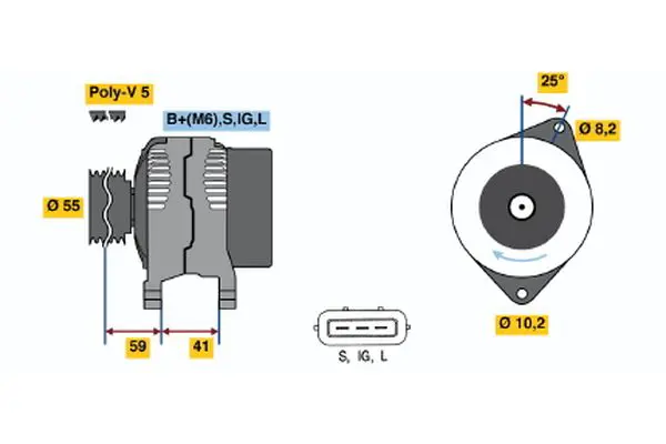 BOSCH 0986042331 Alternator