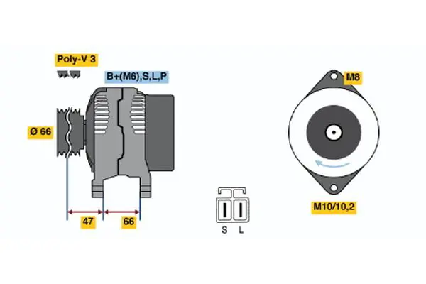 BOSCH 0986036471 Alternator