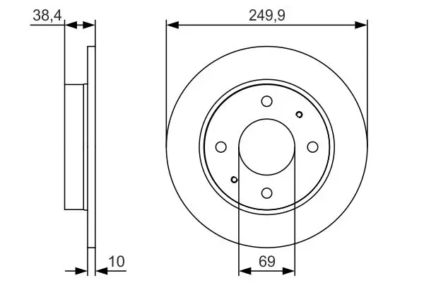 BOSCH 0986479S84 Brake Disc