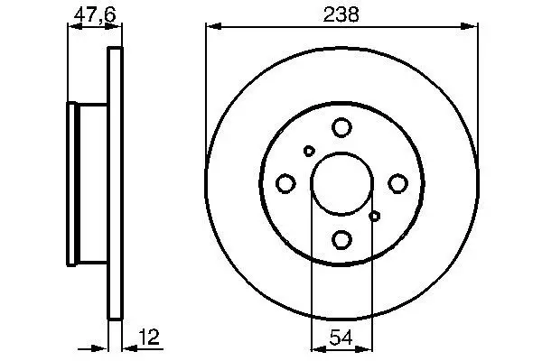 BOSCH 0986478506 Brake disc