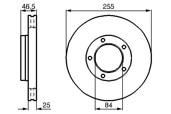 BOSCH 0986478452 Brake disc