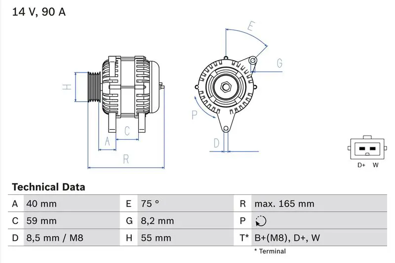 BOSCH 0986038380 Генератор