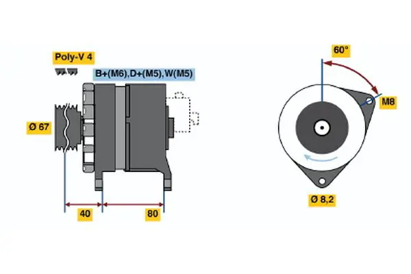 0 986 036 631 Alternator