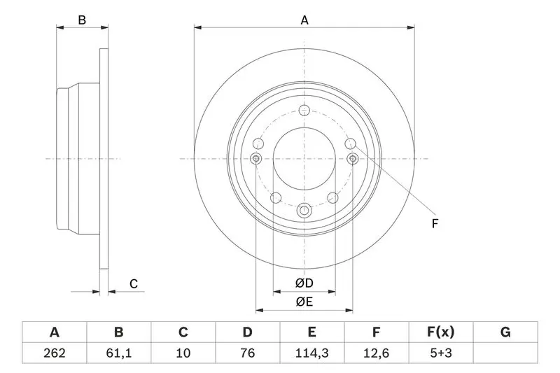 BOSCH 0986479W64 Тормозной диск