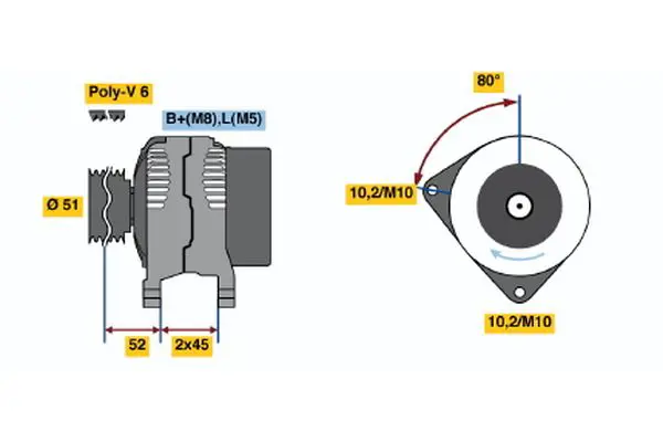BOSCH 0986045211 Alternator