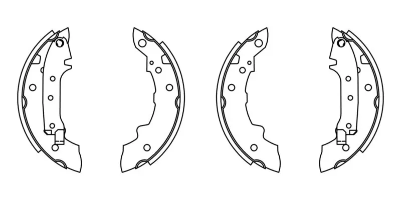 BOSCH 0986487081 Brake shoe set