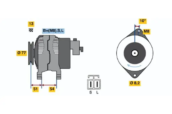 BOSCH 0986045951 Alternator