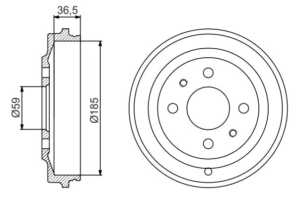 0 986 477 161 Brake drum