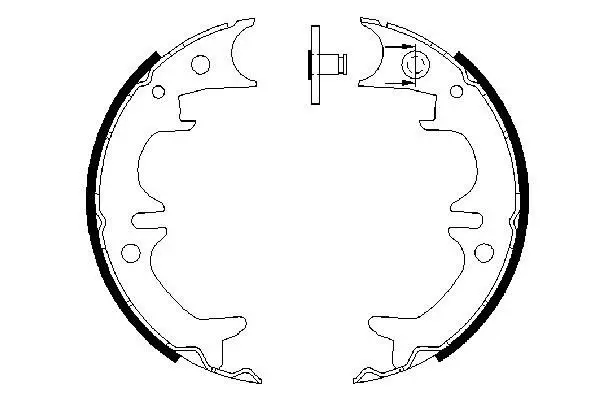 BOSCH 0986487602 Brake shoe set, parking brake