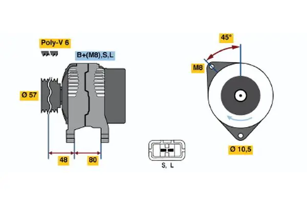 0 986 045 661 Alternator