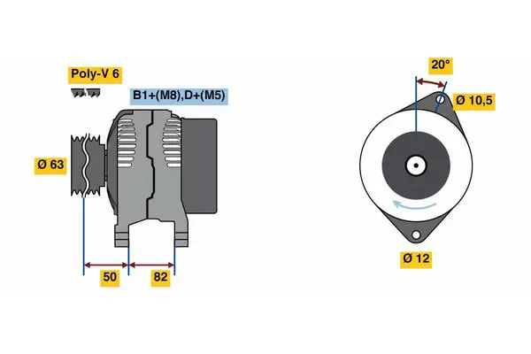 BOSCH 0986049420 Alternator