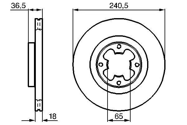 BOSCH 0986478292 Brake disc