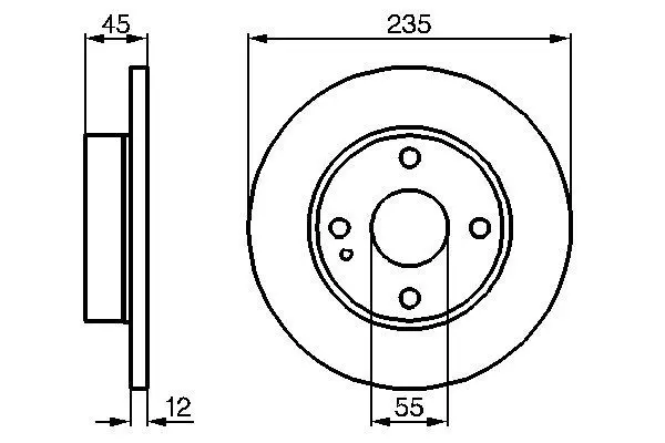 BOSCH 0986478252 ТОРМОЗНОЙ ДИСК ПЕРЕДНИЙ