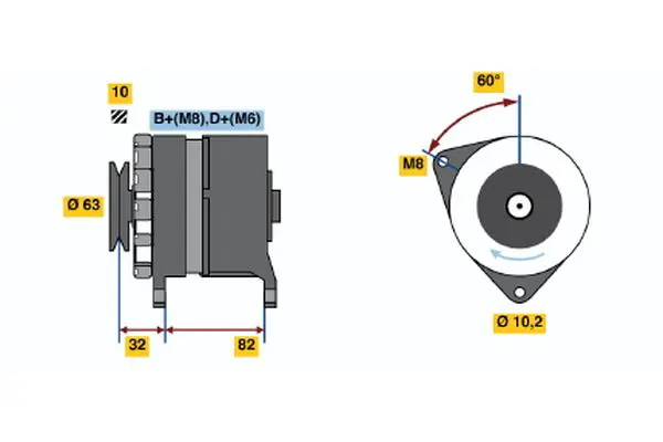 0 986 038 300 Alternator