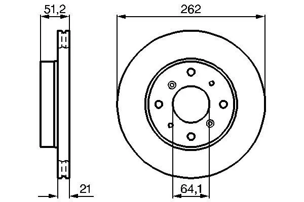 BOSCH 0986478447 Brake disc