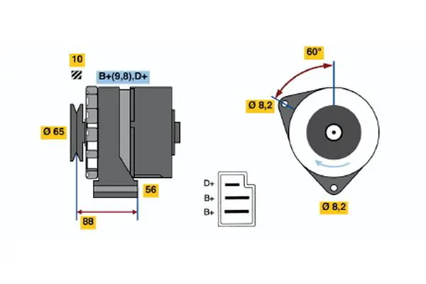 BOSCH 0986030580 Alternator