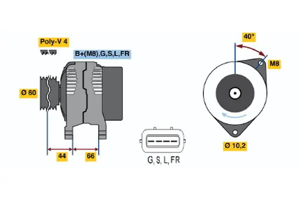 BOSCH 0986045581 Alternator