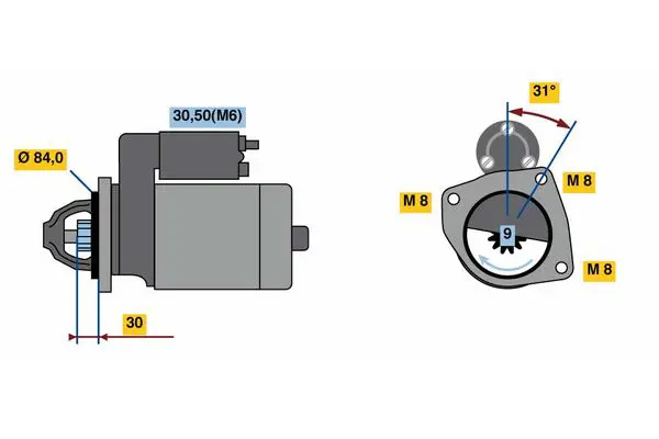 0 001 109 365 Starter