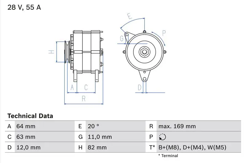 Bosch 0986039130 Генератор