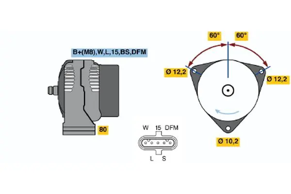 0 986 047 430 Alternator