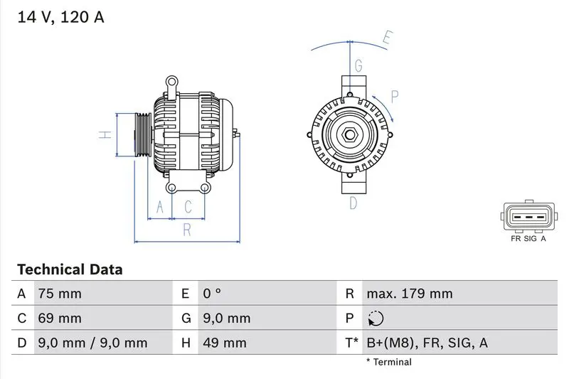 Bosch 0986081700 ГЕНЕРАТОР