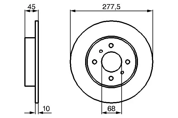 Bosch 0986479105 Тормозной диск
