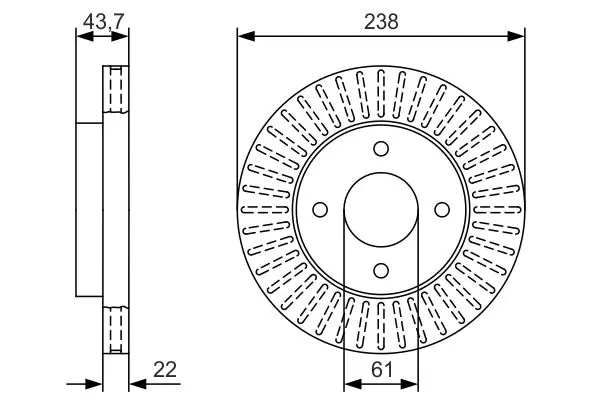 Bosch 0986479T42 Диск тормозной