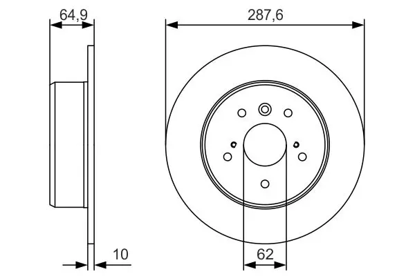 Bosch 0986479T69 Диск тормозной