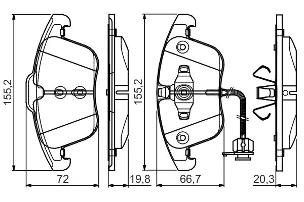 Bosch 0986495129 Колодки тормозные дисковые