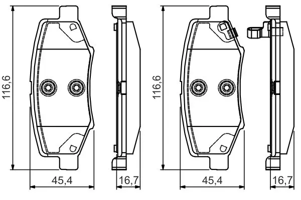 Bosch 0986495155 Brake pad set, disc brake