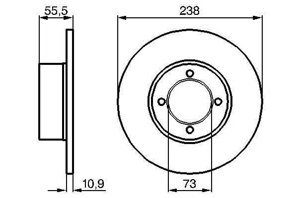 Bosch 0986478079 Диск тормозной