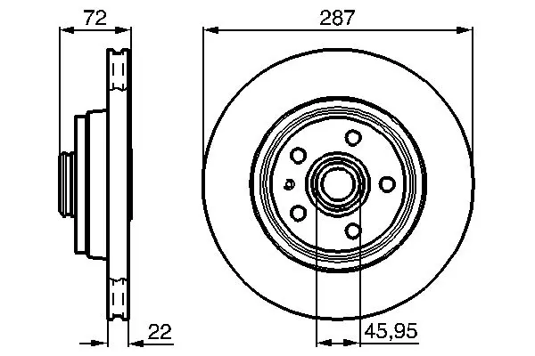 Bosch 0986478509 Brake disc