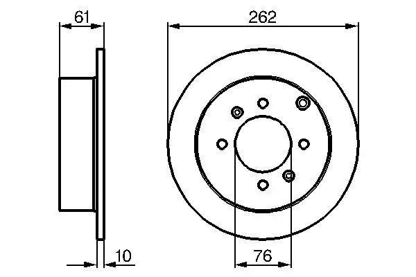 BOSCH 0986479125 Brake disc