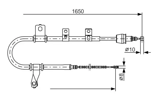 BOSCH 1987482074 Трос ручного тормоза BOSCH
