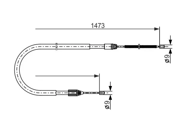 1 987 477 636 Cable, parking brake