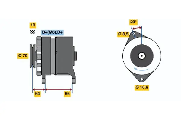 BOSCH 0986030990 Alternator