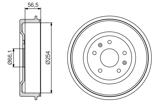 BOSCH 0986477227 Тормозный барабан