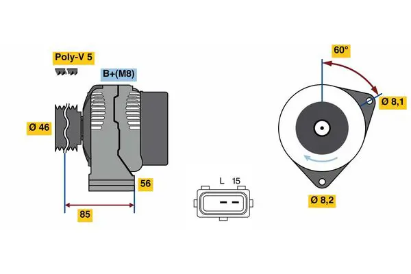 BOSCH 0986049620 Alternator