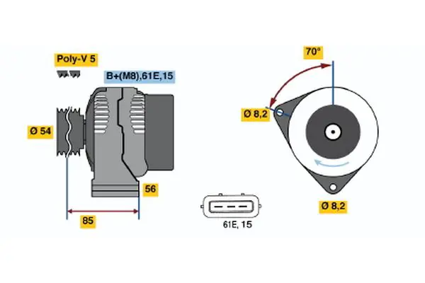 0 986 039 730 Alternator
