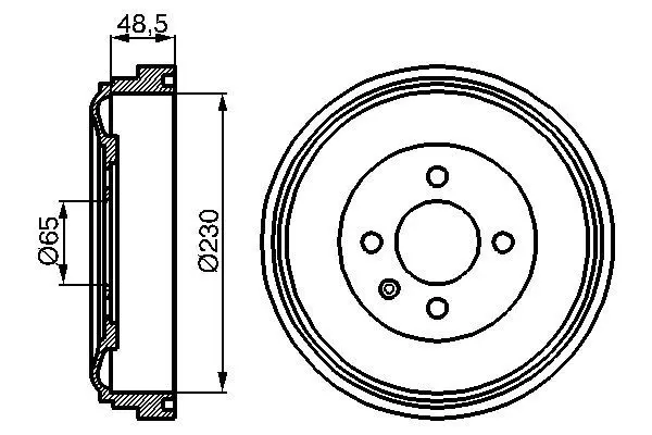 BOSCH 0986477036 БАРАБАН ТОРМОЗНОЙ