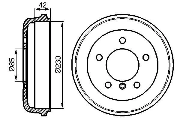 BOSCH 0986477101 Барабан тормозной