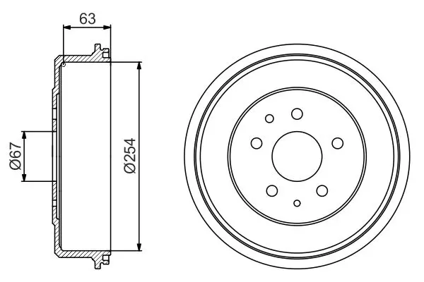 0 986 477 183 Brake drum