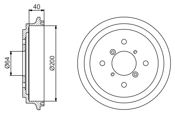 0 986 477 188 Brake drum