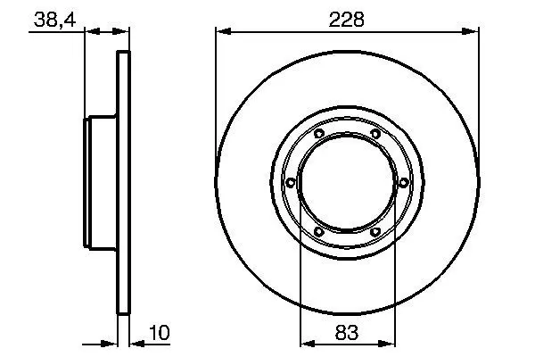 BOSCH 0986478103 Brake disc