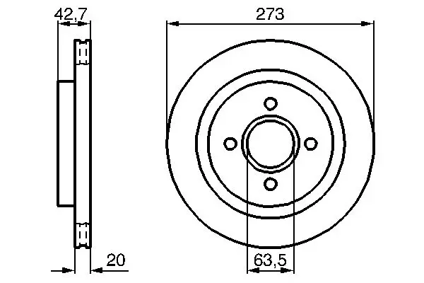 BOSCH 0986478816 ТОРМОЗНОЙ ДИСК ЗАДНИЙ
